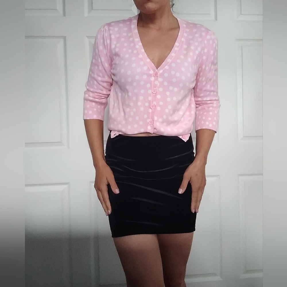 Aqua Velvet Mini Skirt Medium